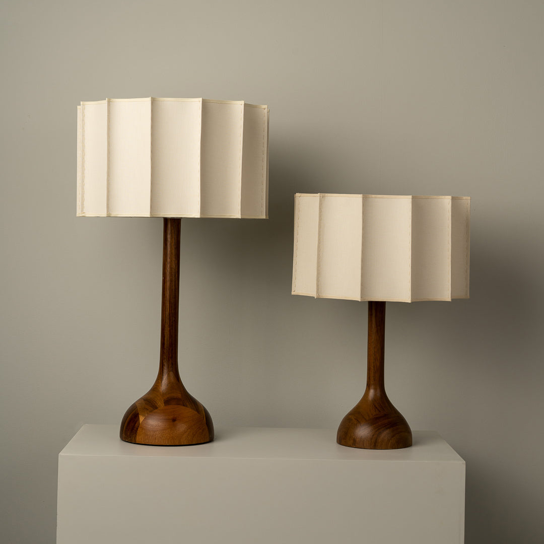 Sierra Table Lamp with Wooden Base and Fabric Shade – Cozy Indoor Lighting 9
