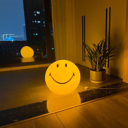 Dimmable Yellow Table Lamp with LED Light – Fun Smiley Design 4