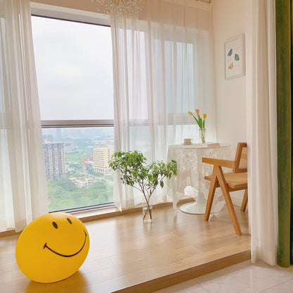 Dimmable Yellow Table Lamp with LED Light – Fun Smiley Design 7