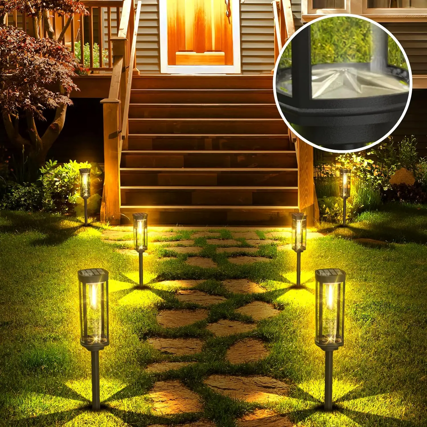 Solar Lanterns for Garden - Eco-Friendly Outdoor Solar Lanterns, 4-Pack 5