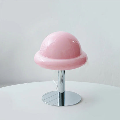 Modern Glass Table Lamp with Integrated LED – Stylish Mushroom Design 11