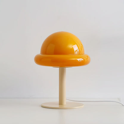 Modern Glass Table Lamp with Integrated LED – Stylish Mushroom Design 12