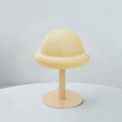 Modern Glass Table Lamp with Integrated LED – Stylish Mushroom Design 14