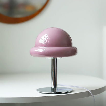 Modern Glass Table Lamp with Integrated LED – Stylish Mushroom Design 16