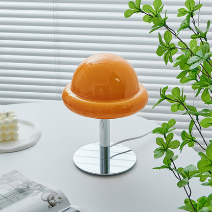 Modern Glass Table Lamp with Integrated LED – Stylish Mushroom Design 5