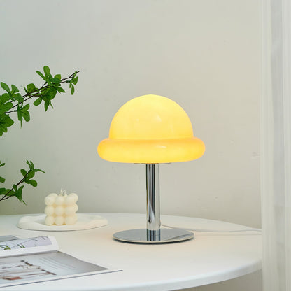 Modern Glass Table Lamp with Integrated LED – Stylish Mushroom Design 6