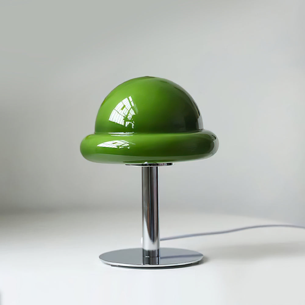 Modern Glass Table Lamp with Integrated LED – Stylish Mushroom Design 10