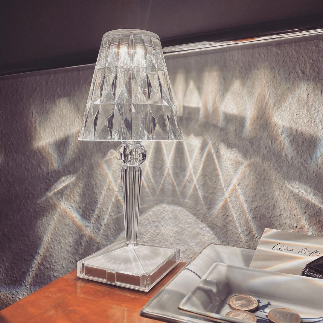 Sparkle Glam Table Lamp with Built-in Battery and Touch Sensor – USB Rechargeable 5