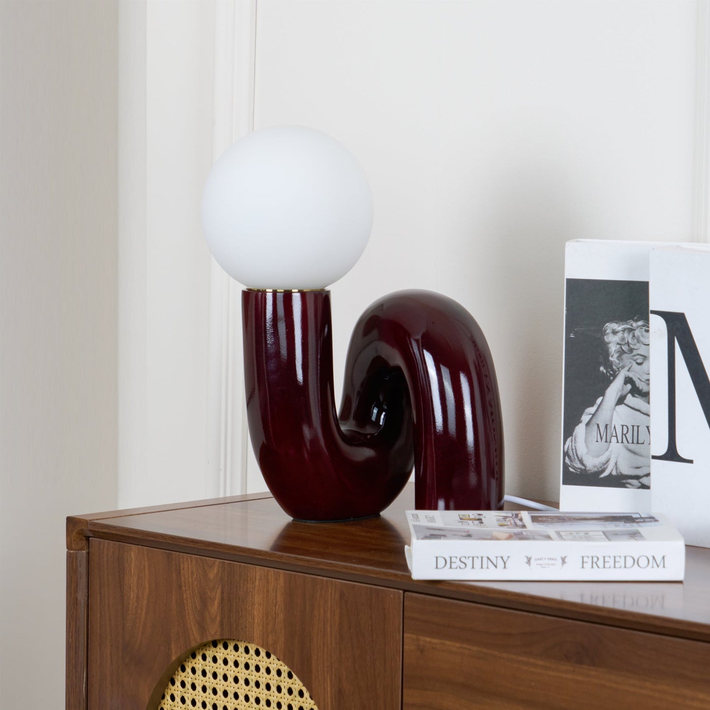 Elegant Spiral Glass Table Lamp – Stylish Indoor Lighting Fixture 8