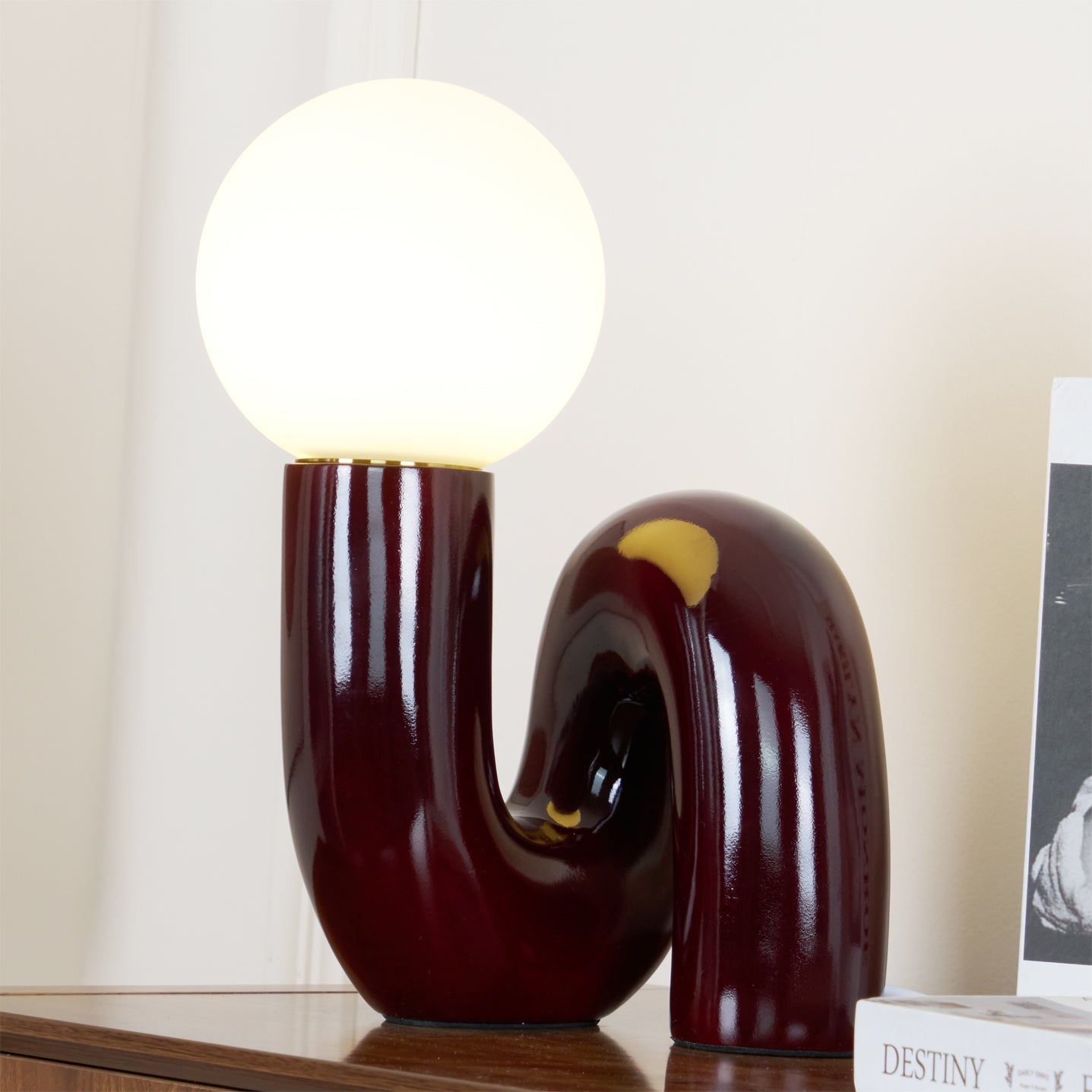 Elegant Spiral Glass Table Lamp – Stylish Indoor Lighting Fixture 9