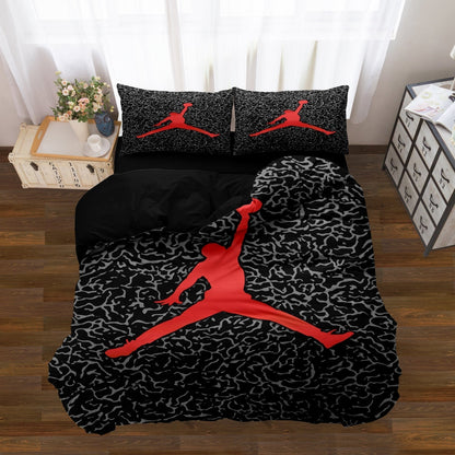 Children's Basketball Bedding Set Blue Soft Fabric Duvet Covers 2