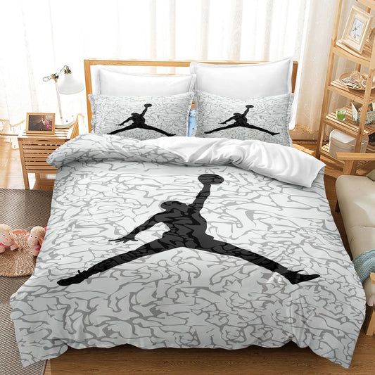 Teen Bedding Set Basketball Design Ultra Soft Duvet Covers Cotton 1