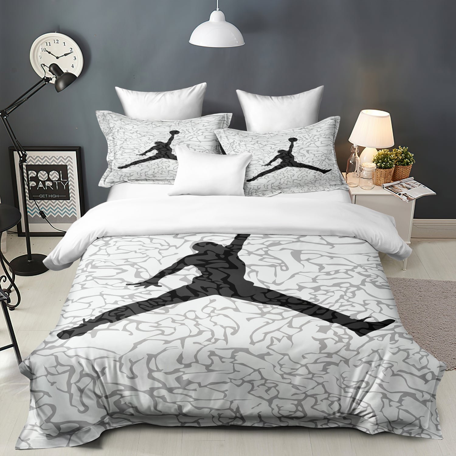 Teen Bedding Set Basketball Design Ultra Soft Duvet Covers Cotton 3