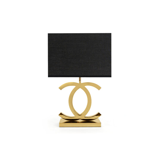 Modern Stainless Steel Table Lamp with Fabric Shade – Nordic Design for Bedroom or Living Room 1