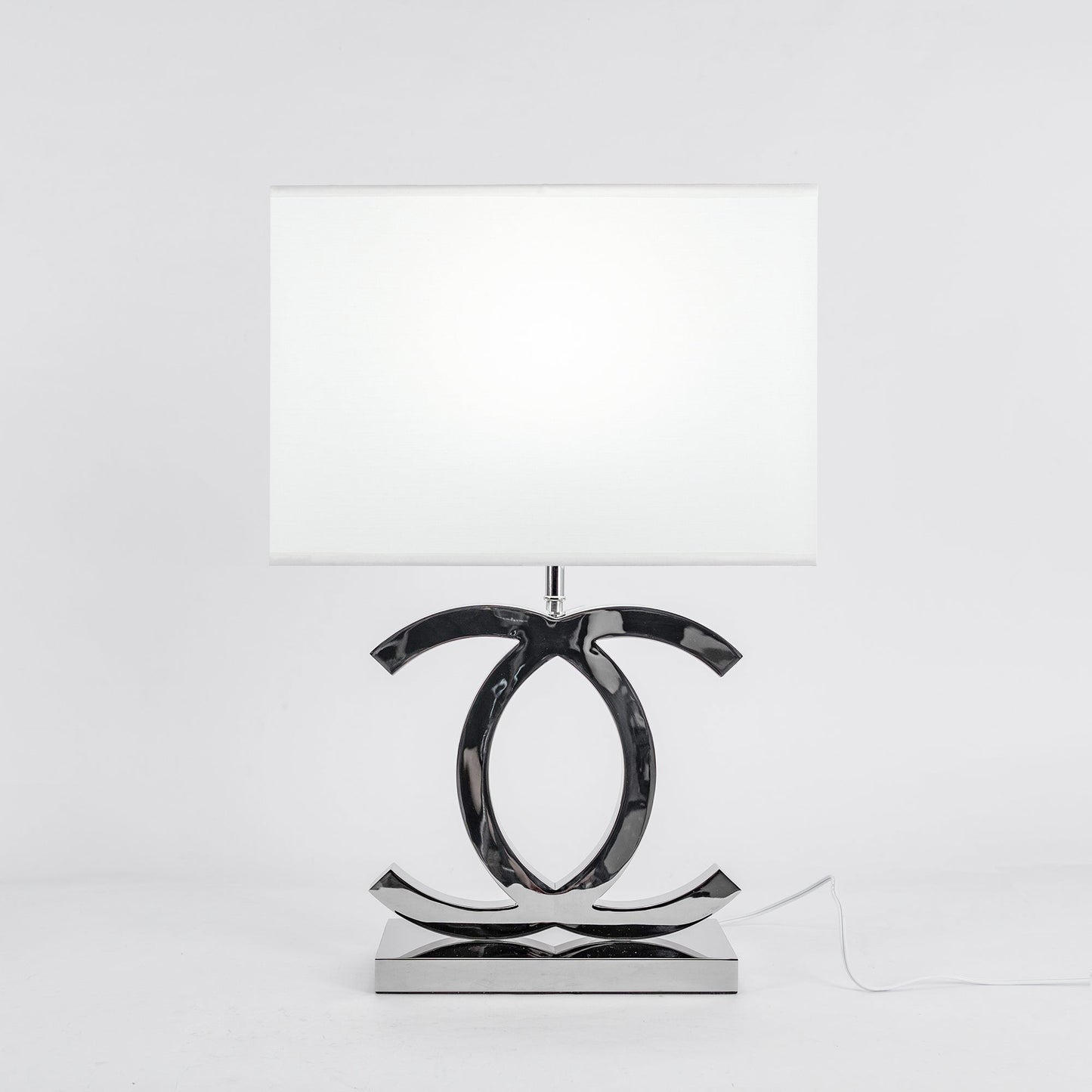 Modern Stainless Steel Table Lamp with Fabric Shade – Nordic Design for Bedroom or Living Room 3