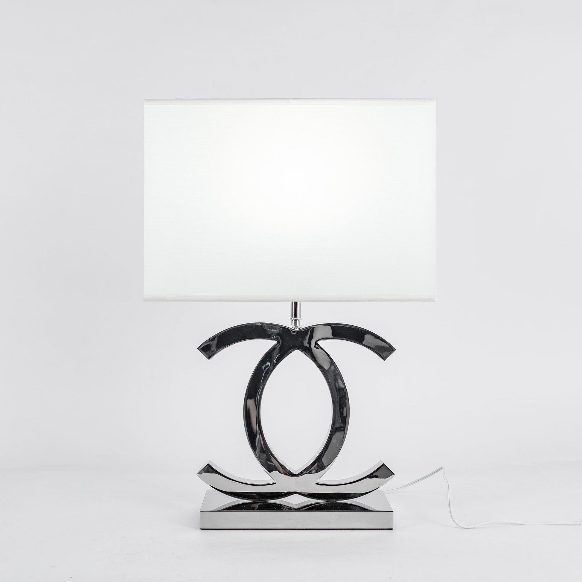 Modern Stainless Steel Table Lamp with Fabric Shade – Nordic Design for Bedroom or Living Room 3