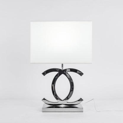 Modern Stainless Steel Table Lamp with Fabric Shade – Nordic Design for Bedroom or Living Room 3