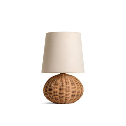 Stellan Table Lamp with Rattan Base and Fabric Shade – Modern Indoor Lighting 2