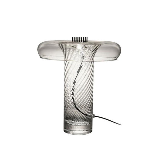 Vintage Glass Table Lamp with Integrated LED – 35cm Diameter, Indoor Lighting 1