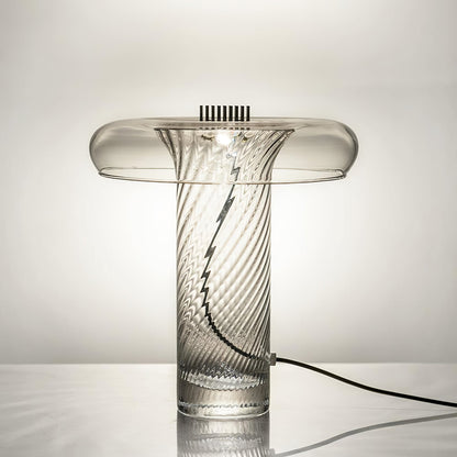 Vintage Glass Table Lamp with Integrated LED – 35cm Diameter, Indoor Lighting 8