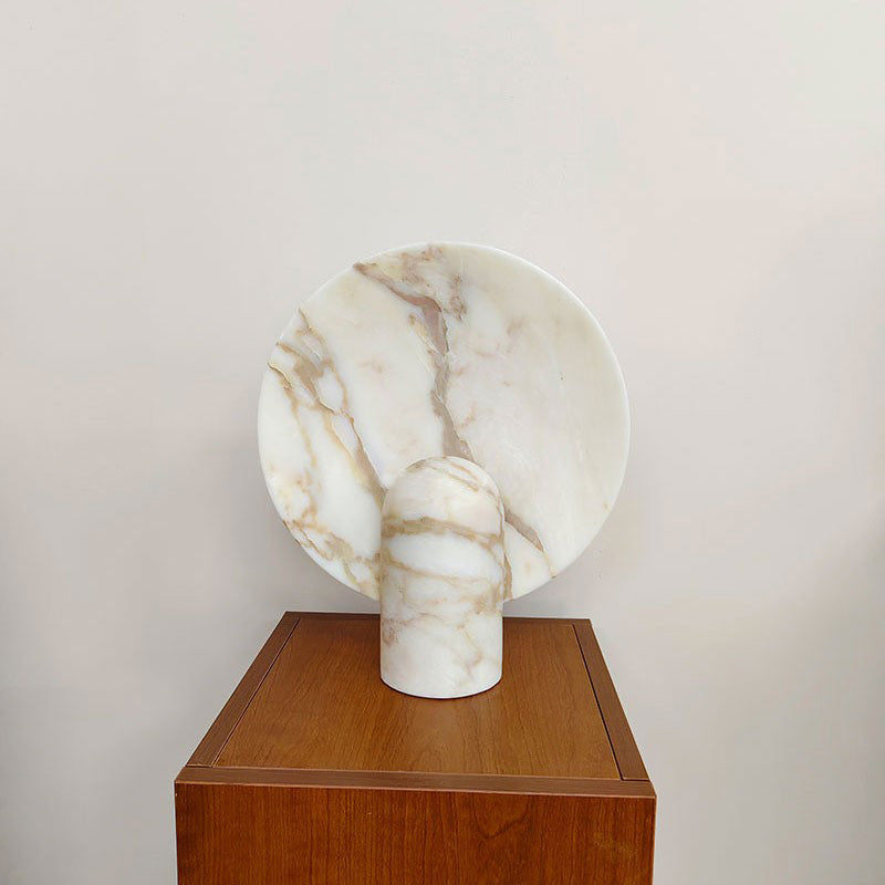 Elegant Marble Table Lamp with Integrated LED – Modern Design for Bedroom or Living Room 12