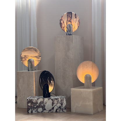 Elegant Marble Table Lamp with Integrated LED – Modern Design for Bedroom or Living Room 7