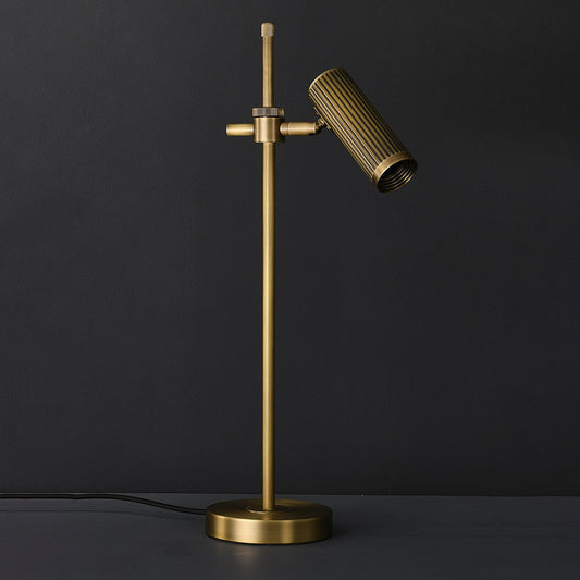 Elegant Brass Table Lamp with Copper Frame – Stylish Bedside or Desk Lighting 1