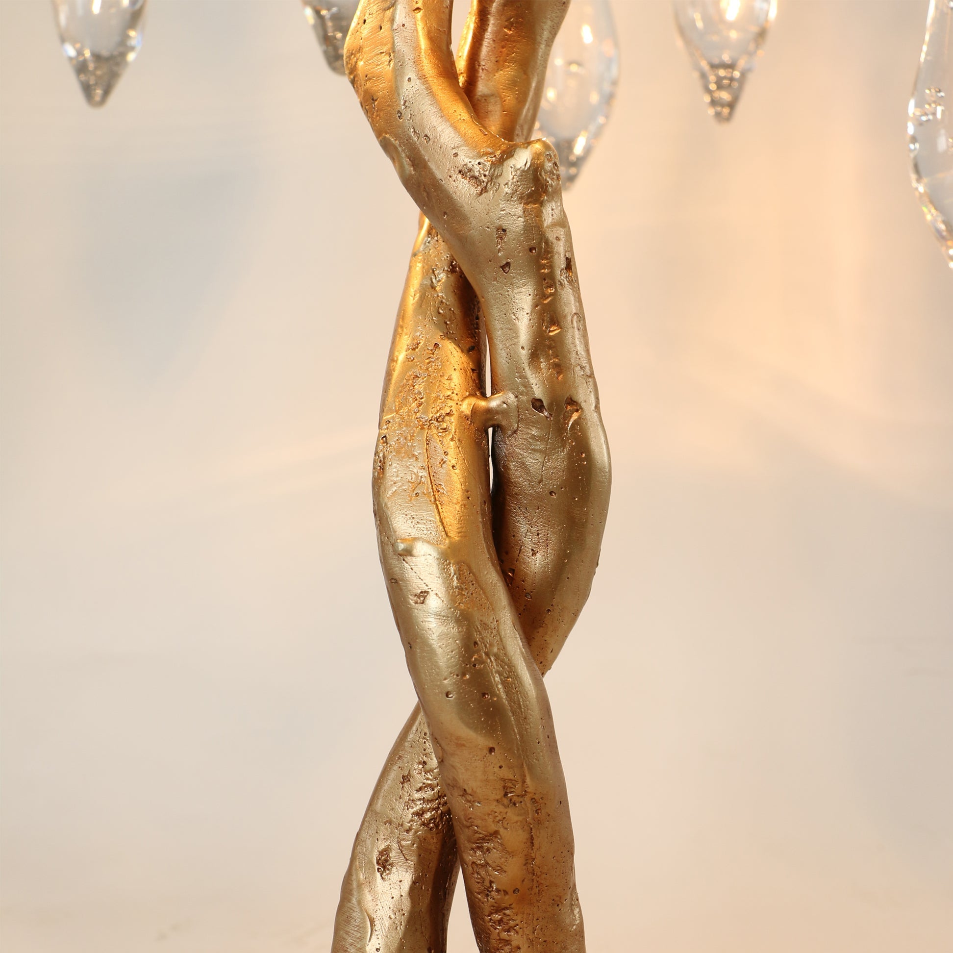Elegant Teardrop Table Lamp with Brass Branches – Stylish Bedside Lamp for Bedroom or Living Room 6