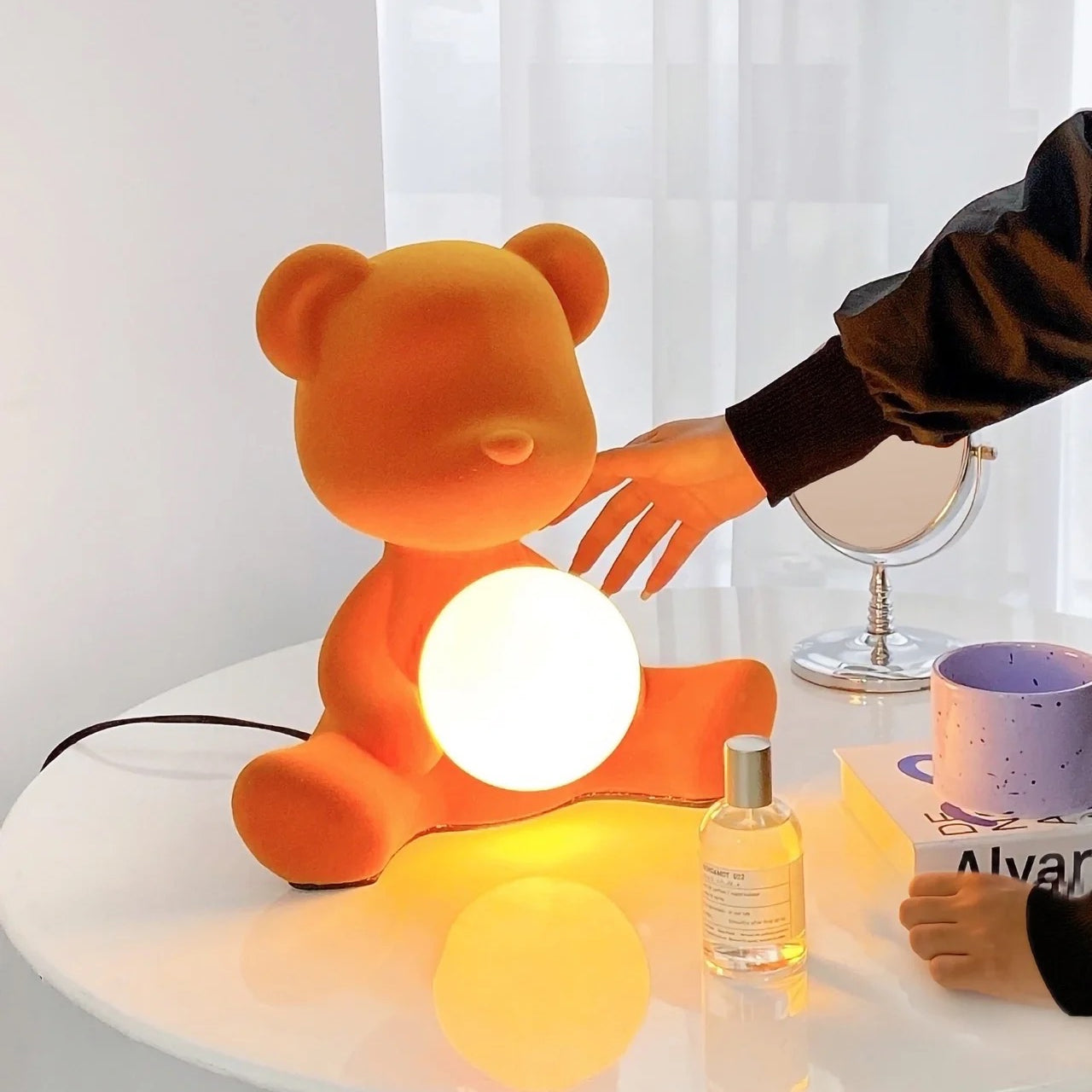 Cute Teddy Table Lamp with Integrated LED – Whimsical Design for Bedroom or Desk 4
