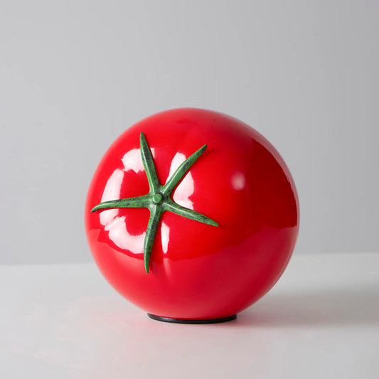 Tomato-Inspired Glass Table Lamp with LED Light – Vibrant Red Design 1