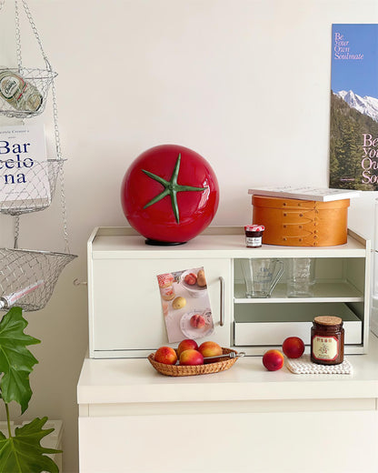 Tomato-Inspired Glass Table Lamp with LED Light – Vibrant Red Design 6