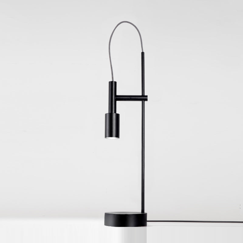 Tubino Indoor Table Lamp with LED Bulb Compatibility – Black Metal Design 1