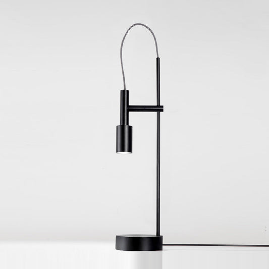 Tubino Indoor Table Lamp with LED Bulb Compatibility – Black Metal Design 1