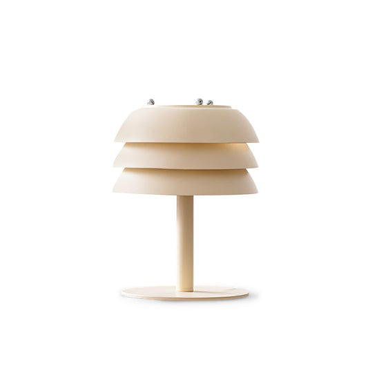 Modern Beige Table Lamp with Layered Design – Stylish Desk or Bedside Lamp 1