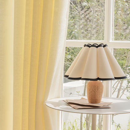 Vintage Fluted Table Lamp with Wooden Base – Elegant Indoor Lighting 6