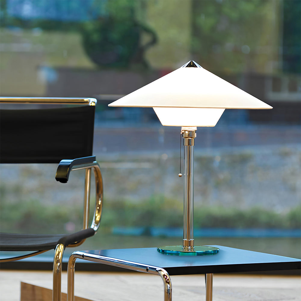 Wagenfeld Table Lamp with Fabric Shade – Modern Indoor Lighting Fixture 4