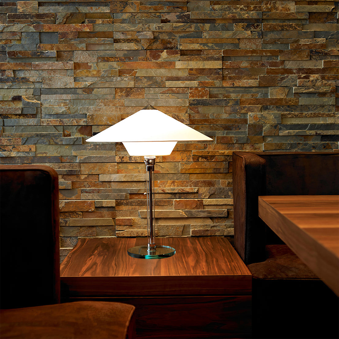 Wagenfeld Table Lamp with Fabric Shade – Modern Indoor Lighting Fixture 6