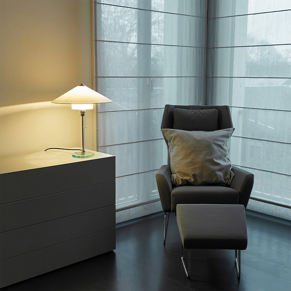 Wagenfeld Table Lamp with Fabric Shade – Modern Indoor Lighting Fixture 7