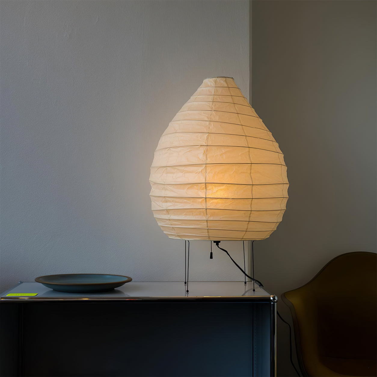 Handmade Mulberry Paper Table Lamp with Unique Design – 42cm Diameter 5