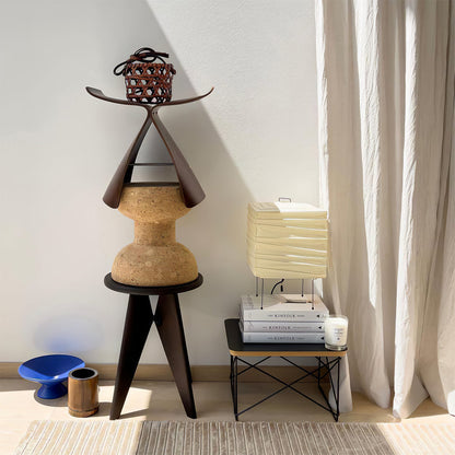 Handmade Mulberry Paper Table Lamp with Unique Design – 23cm Diameter 8