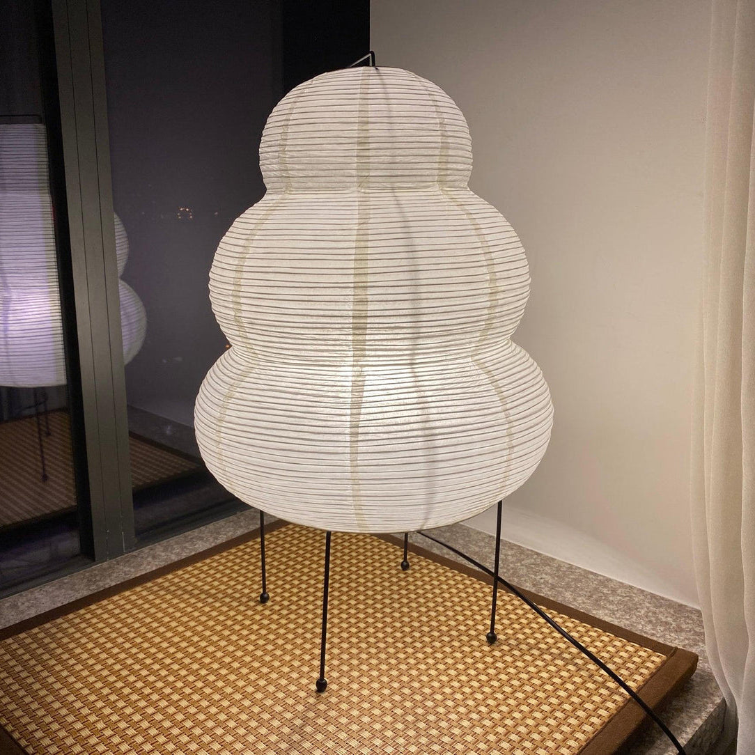 Washi Table Lamp with Mulberry Paper Shade – Elegant Indoor Lighting for Bedroom and Living Room 5
