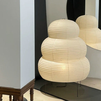 Washi Table Lamp with Mulberry Paper Shade – Elegant Indoor Lighting for Bedroom and Living Room 9