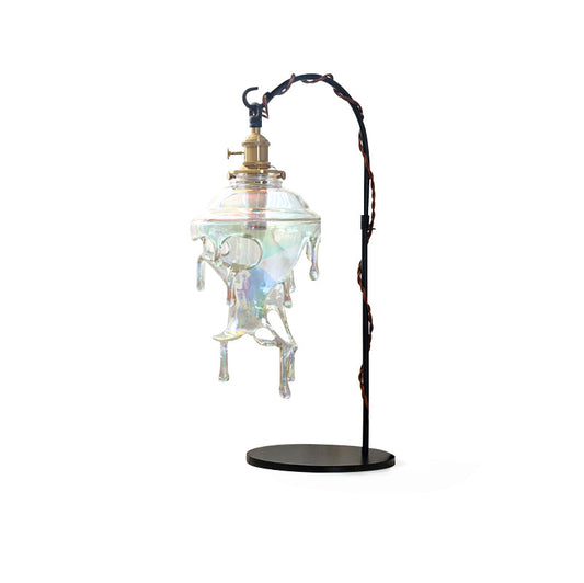 Iridescent Water Droplets Resin Table Lamp – 28cm Diameter, Indoor Lighting 1
