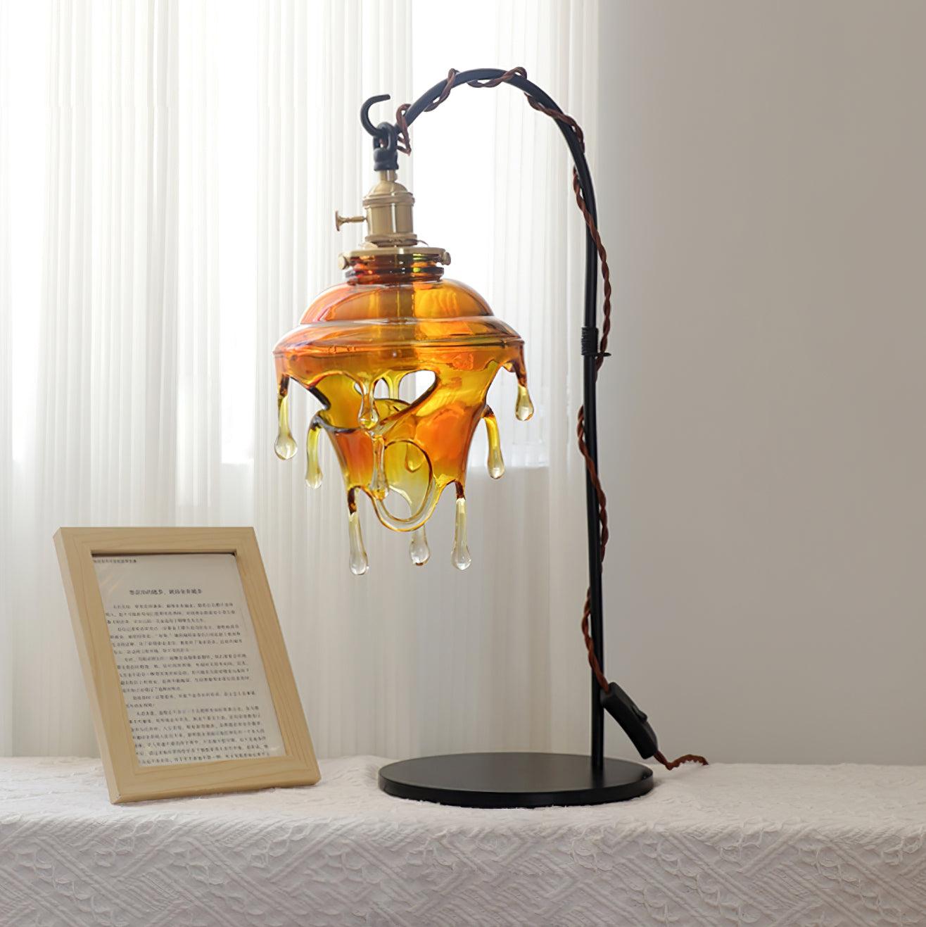 Iridescent Water Droplets Resin Table Lamp – 28cm Diameter, Indoor Lighting 4