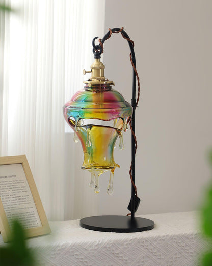 Iridescent Water Droplets Resin Table Lamp – 28cm Diameter, Indoor Lighting 6