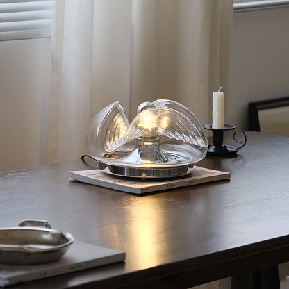 Wave Koch Table Lamp with Clear Shade and Chrome Frame – Modern Ambient Lighting 3
