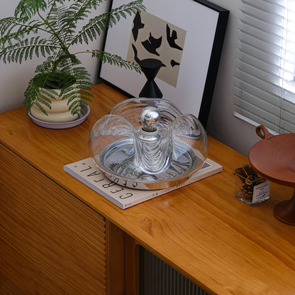 Wave Koch Table Lamp with Clear Shade and Chrome Frame – Modern Ambient Lighting 4