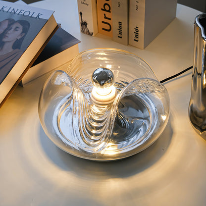 Wave Koch Table Lamp with Clear Shade and Chrome Frame – Modern Ambient Lighting 7
