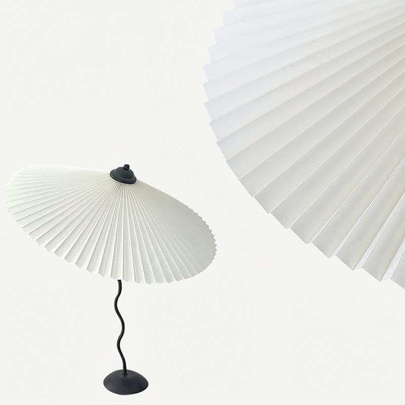 Wiggly Pleated Table Lamp with Handcrafted Shade – 43cm Diameter, Indoor Use 1