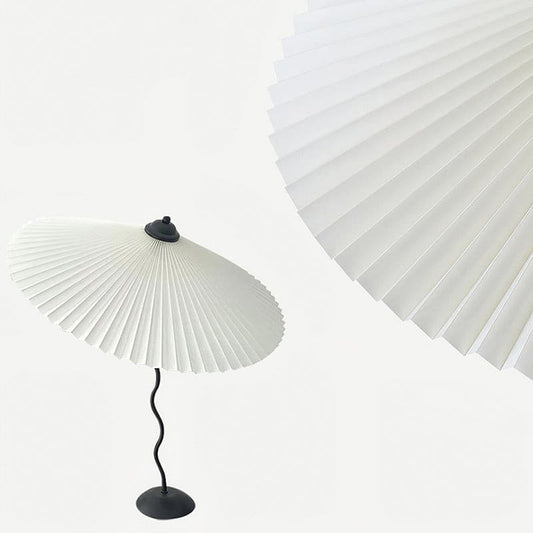 Wiggly Pleated Table Lamp with Handcrafted Shade – 43cm Diameter, Indoor Use 1